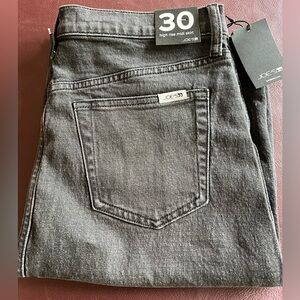 Joes Highrise Nerine New Charcoal 23 inch denim skirt with front slit size 30